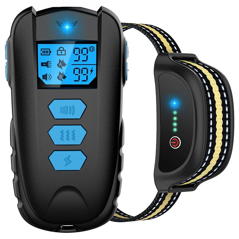 1000ft Electric Dog Training Remote Control Collars 0 Barking Bears Blue