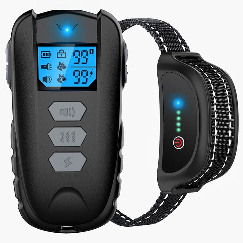 1000ft Electric Dog Training Remote Control Collars 0 Barking Bears Grey