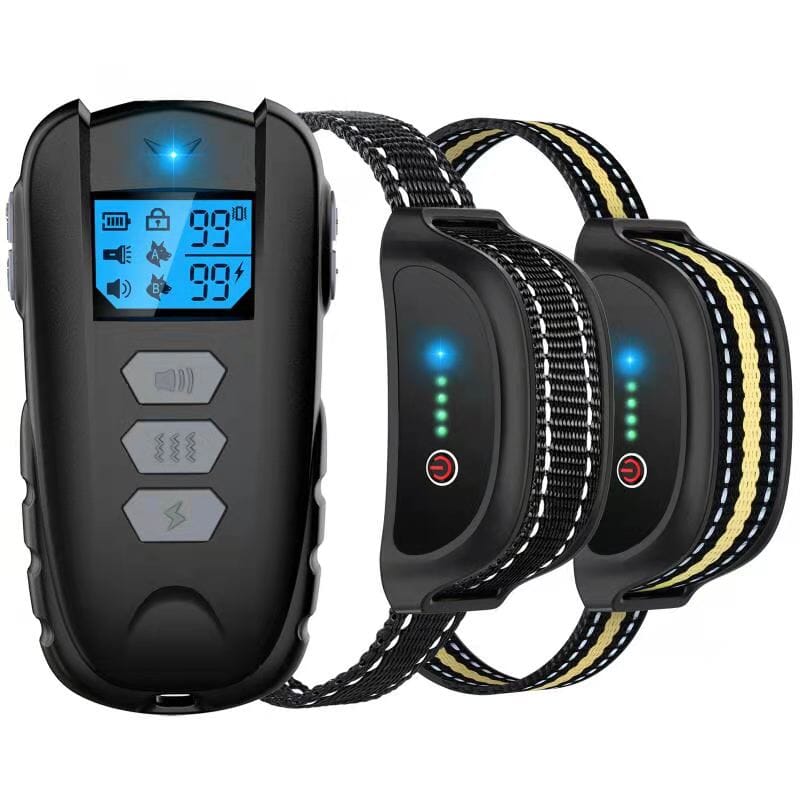 1000ft Electric Dog Training Remote Control Collars 0 Barking Bears Grey For 2 Dogs