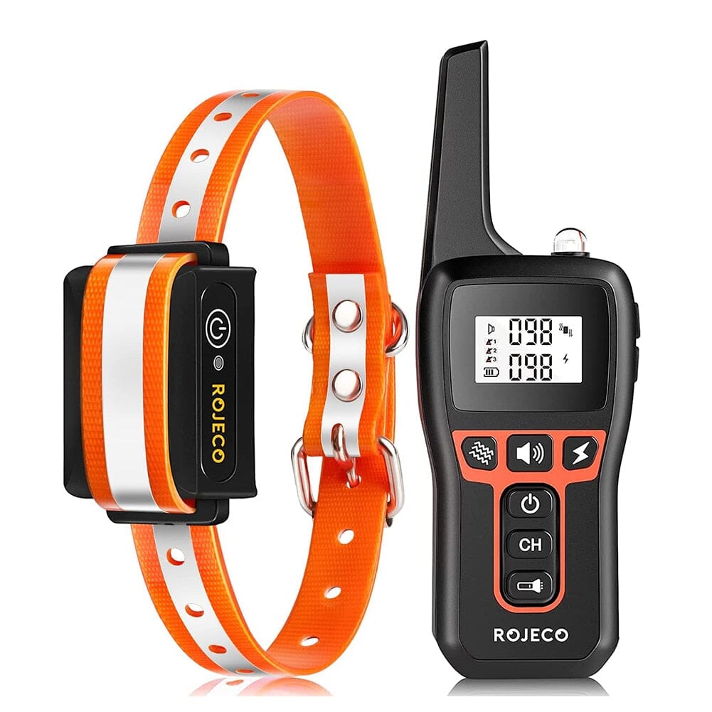 1000m Electric Dog Training Remote Control Collar 0 Barking Bears Orange 1 Collar PD529