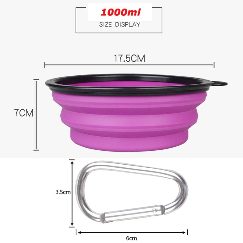 1000ml Large Collapsible Dog Pet Folding Silicone Bowl 0 My Store