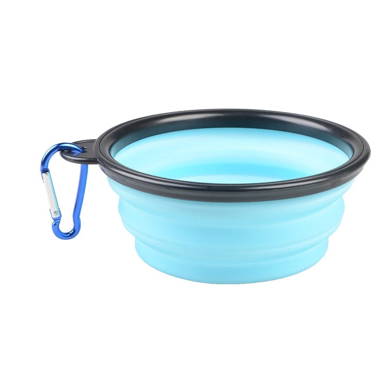 1000ml Large Collapsible Dog Pet Folding Silicone Bowl 0 My Store Light blue 350ml
