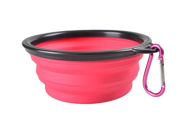1000ml Large Collapsible Dog Pet Folding Silicone Bowl 0 My Store Pink 350ml