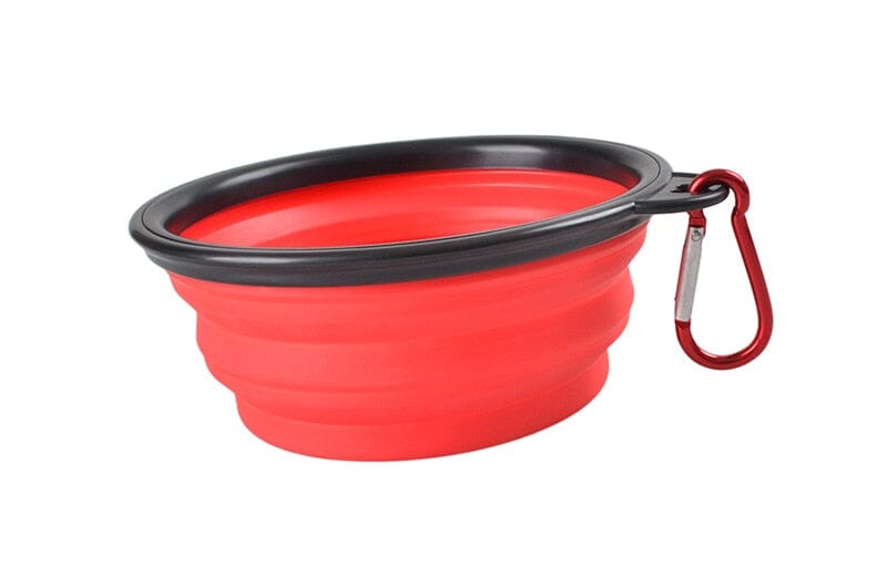 1000ml Large Collapsible Dog Pet Folding Silicone Bowl 0 My Store Red 350ml