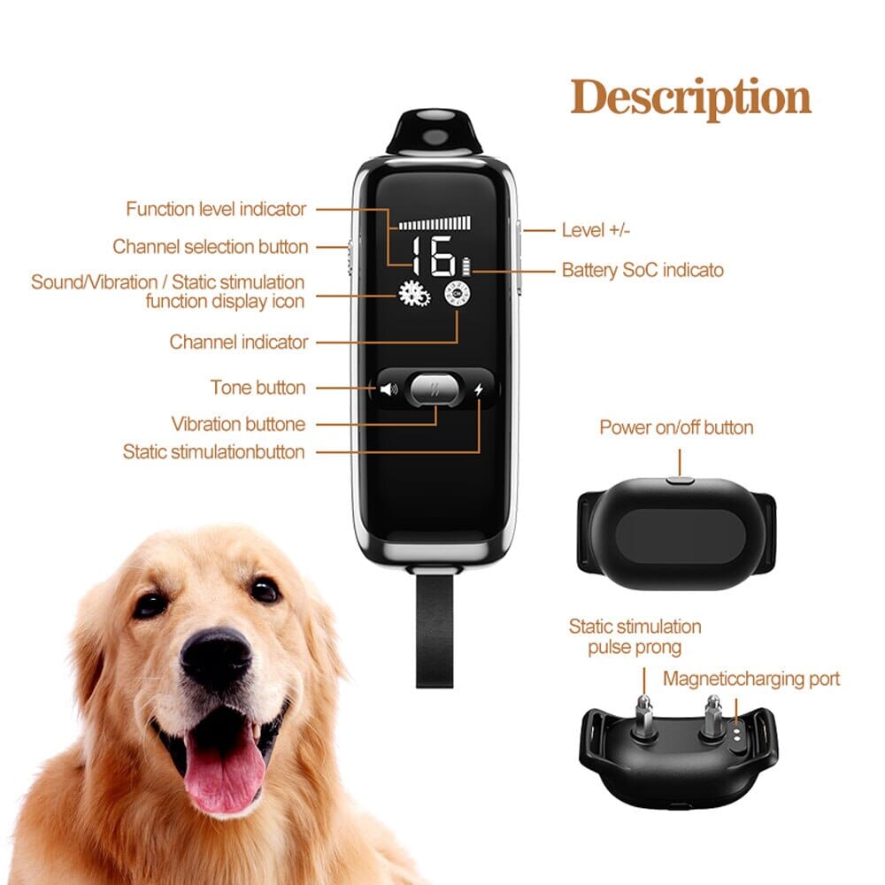 1300ft Remote Dog Training Collar 0 Barking Bears