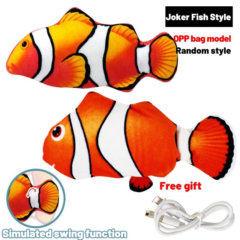 3D Simulation Dancing Wiggle Soft Plush Fish Toy 0 My Store Clownfish