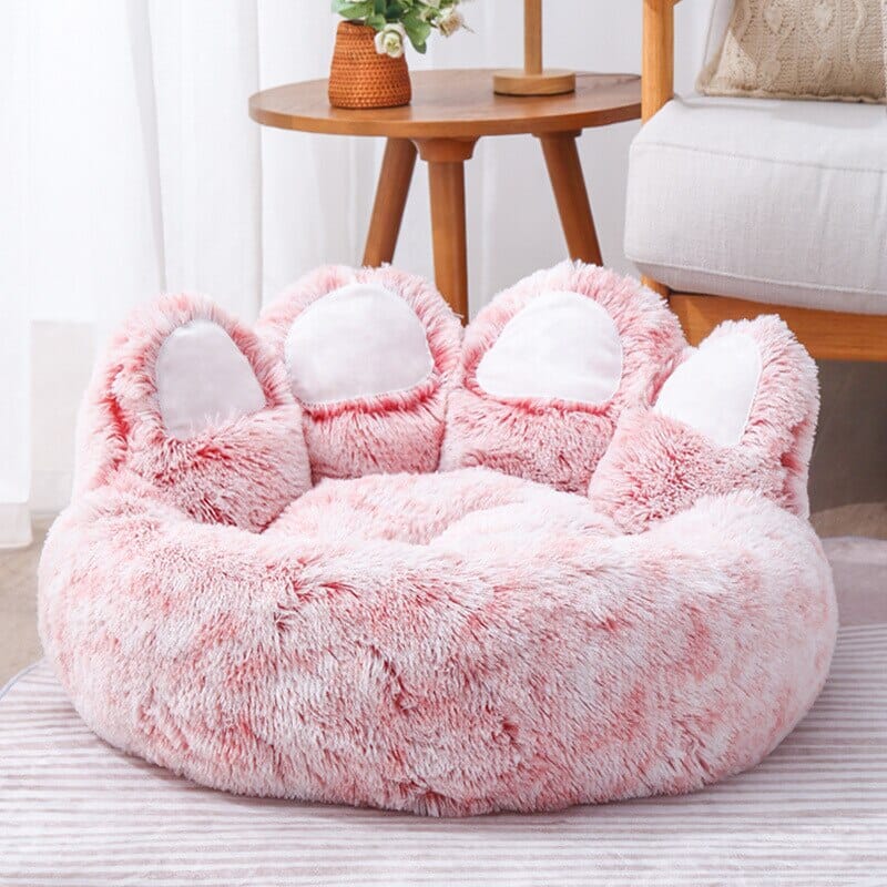 Bear Shape Cushion Warm Soft Paw House 0 My Store Pink M 45CM