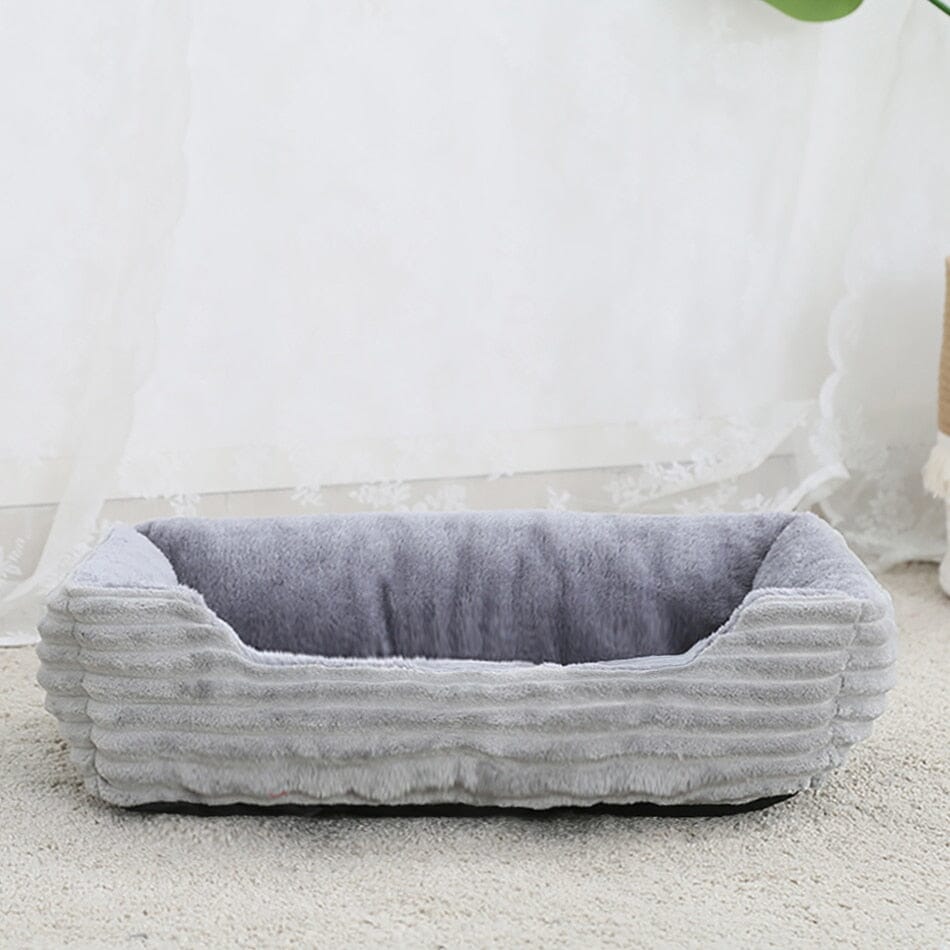 Bed for Dog Cat Pet Square Plush Kennel 0 Barking Bears