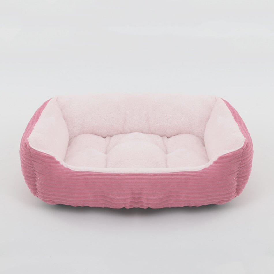 Bed for Dog Cat Pet Square Plush Kennel 0 Barking Bears cat dog bed 06 XS(43X34X12CM)
