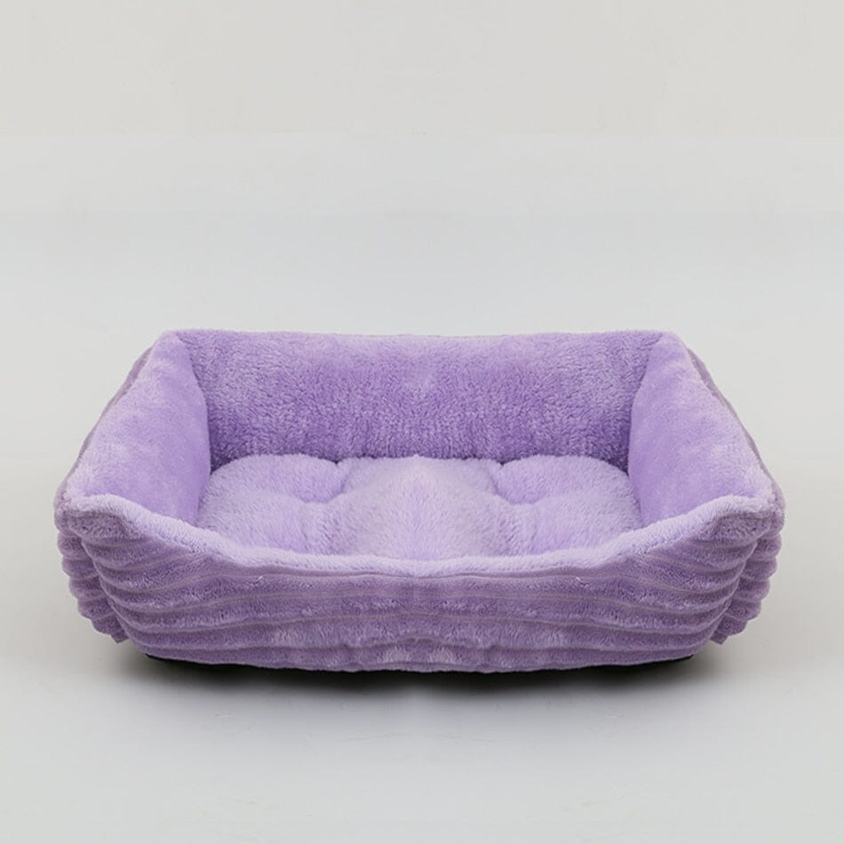 Bed for Dog Cat Pet Square Plush Kennel 0 Barking Bears cat dog bed 12 XS(43X34X12CM)