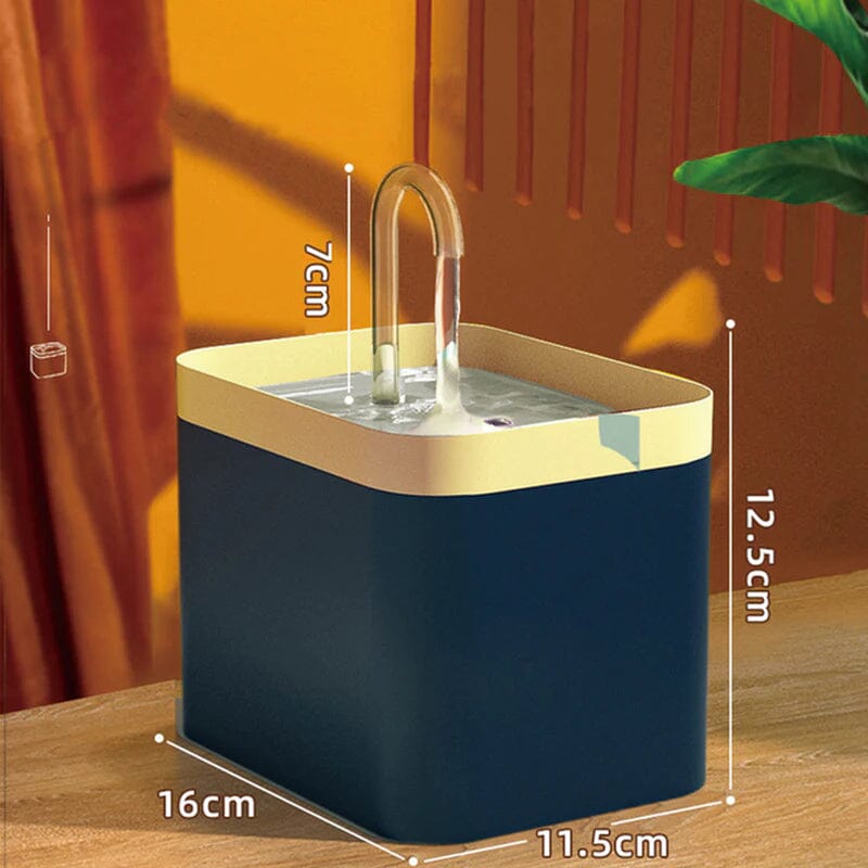 Cat Water Fountain Auto Filter USB Electric Mute Cat Drinker Bowl 1.5L Puppy Store Navy Blue Usb