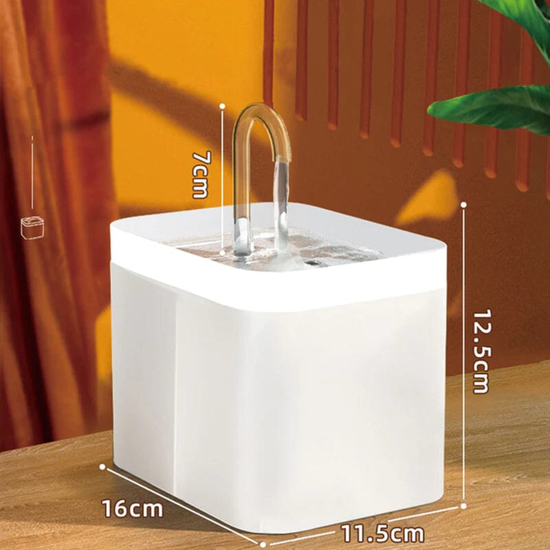 Cat Water Fountain Auto Filter USB Electric Mute Cat Drinker Bowl 1.5L Puppy Store White Usb