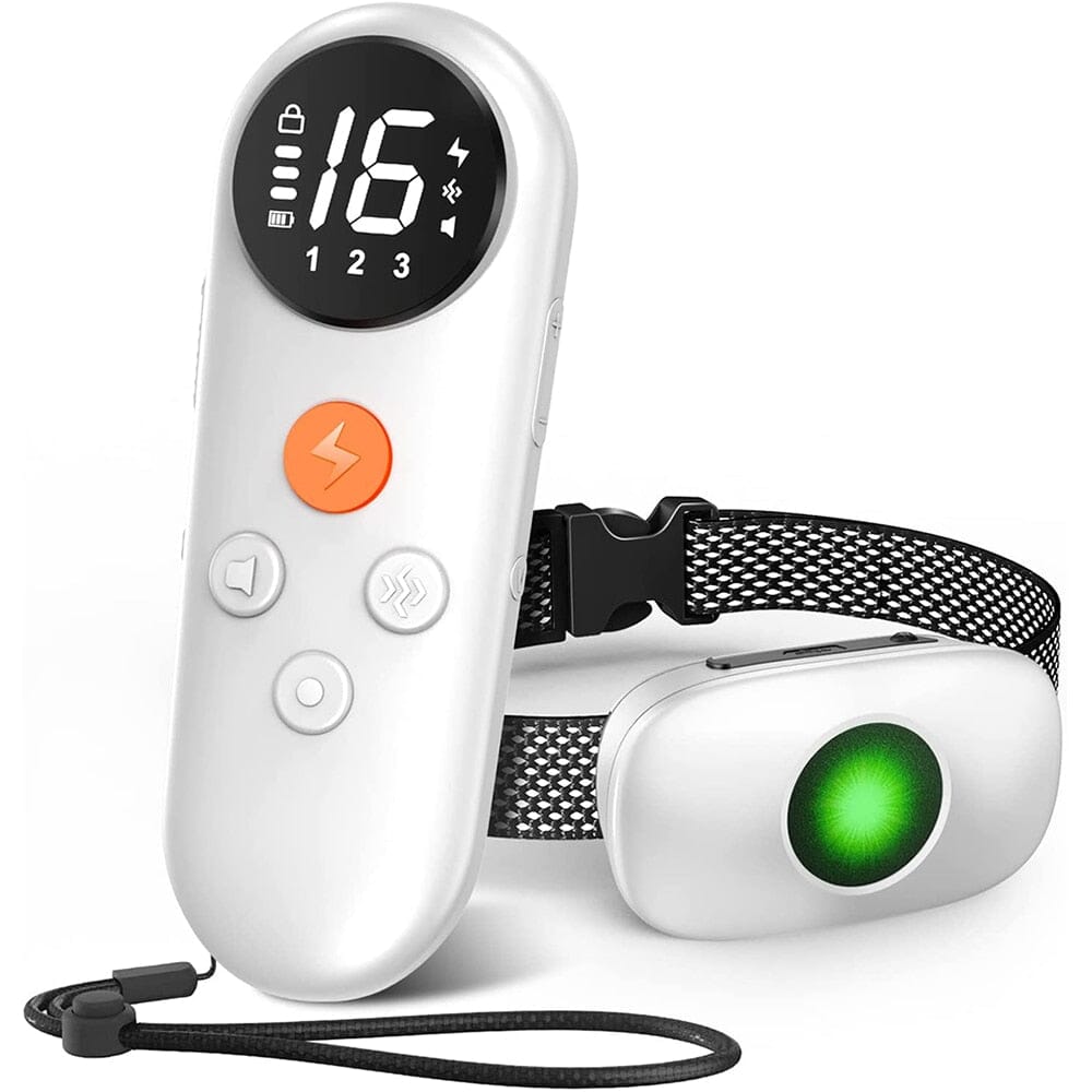 Electric Training Anti Bark Collar 0 Barking Bears White