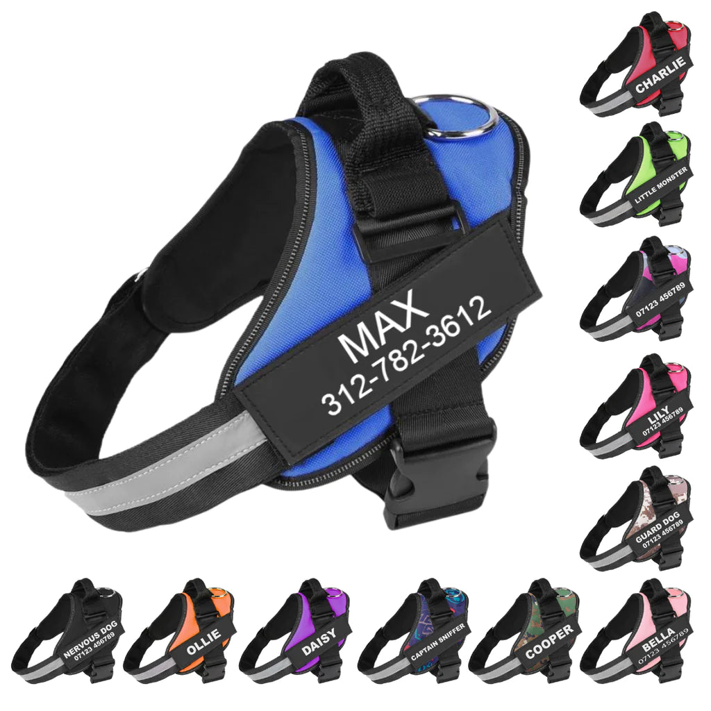 Personalised No Pull Dog Harness 0 Barking Bears