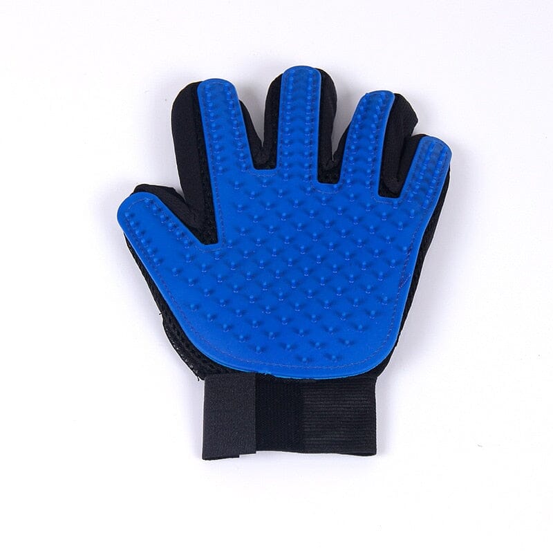 Pet Dog Cat Grooming Gloves 0 Barking Bears blue left