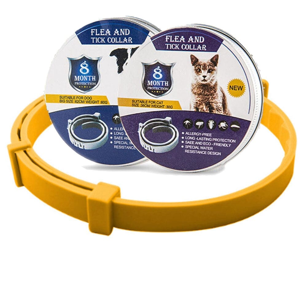 Pet Flea and Tick Collar 0 My Store yellow box package 38cm for cats