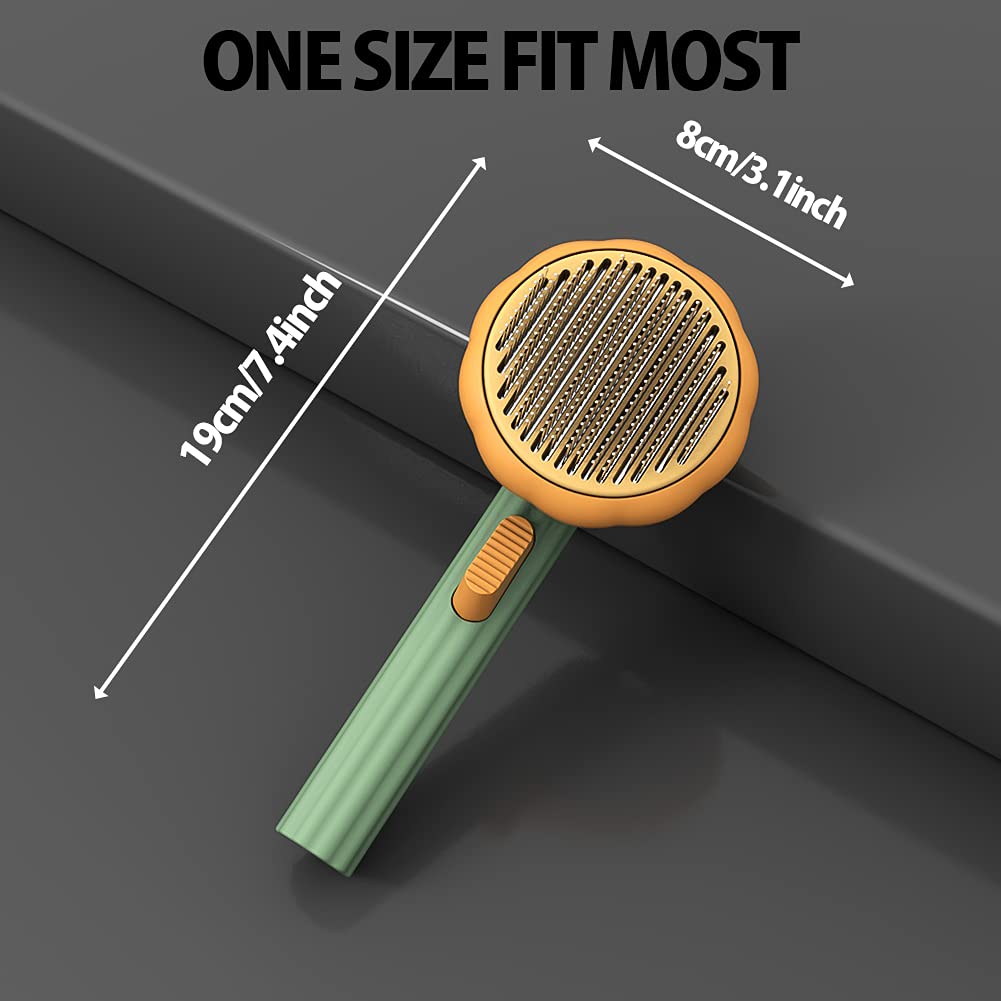 Pumpkin Brush Self Cleaning Slicker Comb 0 My Store