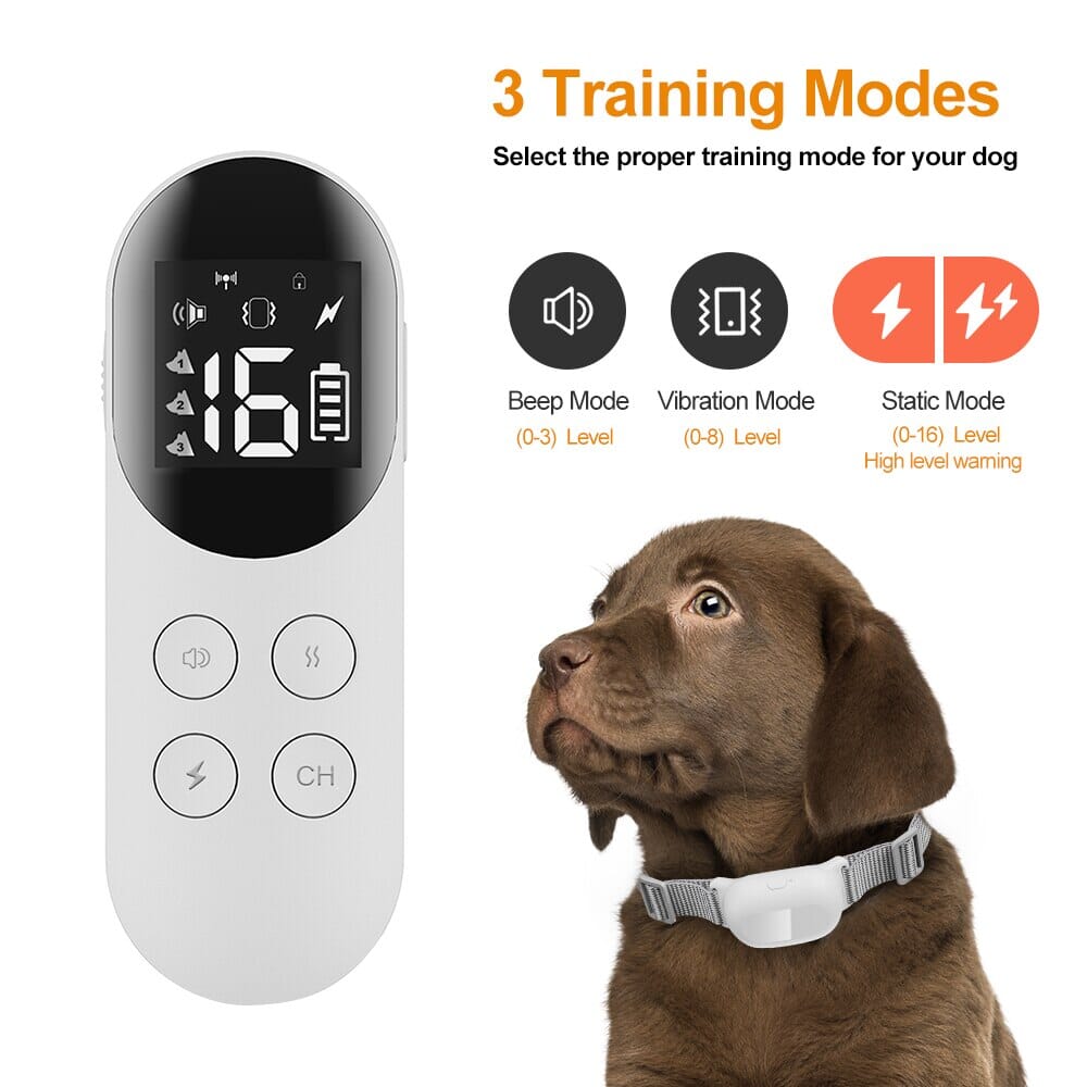 Remote Control Dog Training Collar Beep Vibration Trainer upto 300Meters 0 Barking Bears