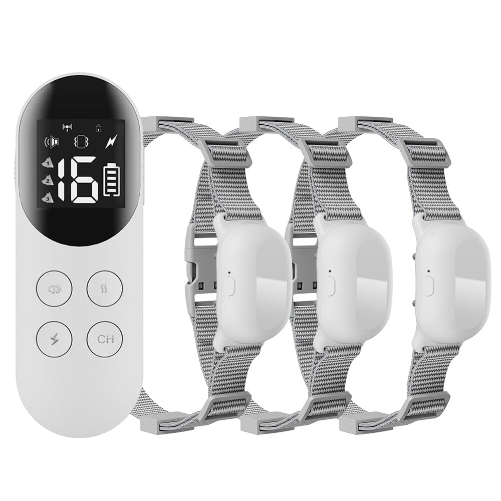 Remote Control Dog Training Collar Beep Vibration Trainer upto 300Meters 0 Barking Bears with 3pcs Receivers