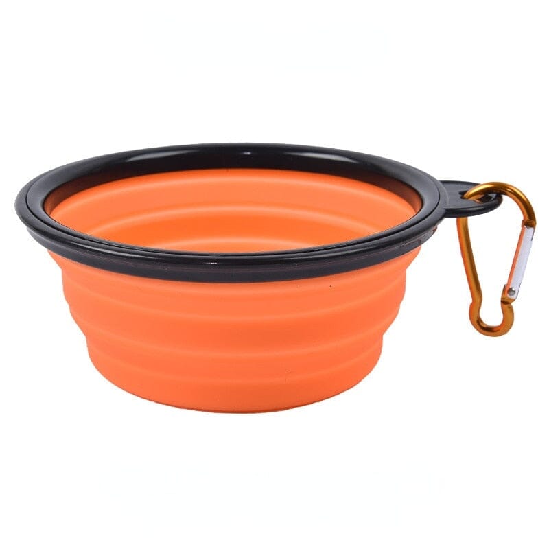 1000ml Large Collapsible Dog Pet Folding Silicone Bowl 0 My Store Orange 350ml 