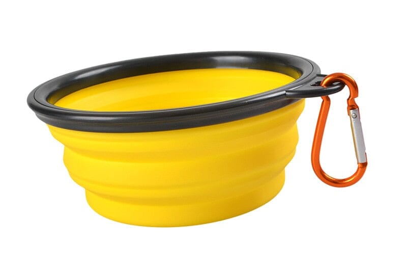 1000ml Large Collapsible Dog Pet Folding Silicone Bowl 0 My Store Yellow 350ml 