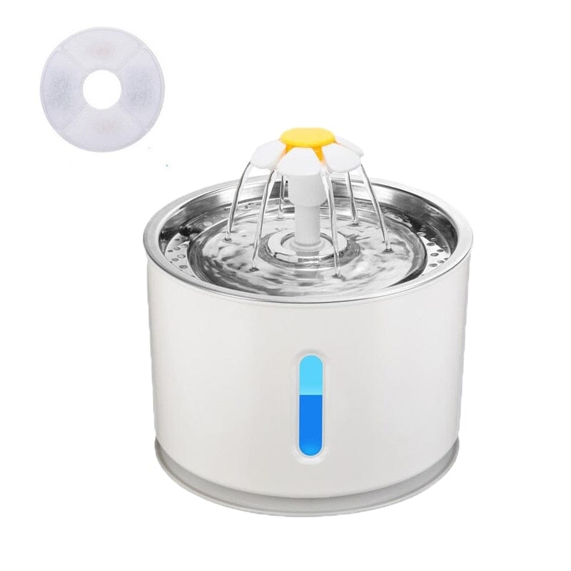 Automatic Pet Cat Water Fountain with LED Lighting 0 My Store Steel 1PC filter 2.4L 