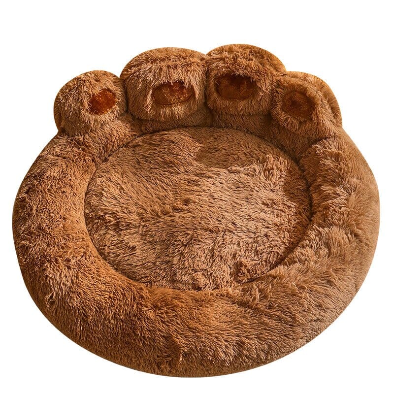 Bear Shape Cushion Warm Soft Paw House 0 My Store Deep coffee color M 45CM 