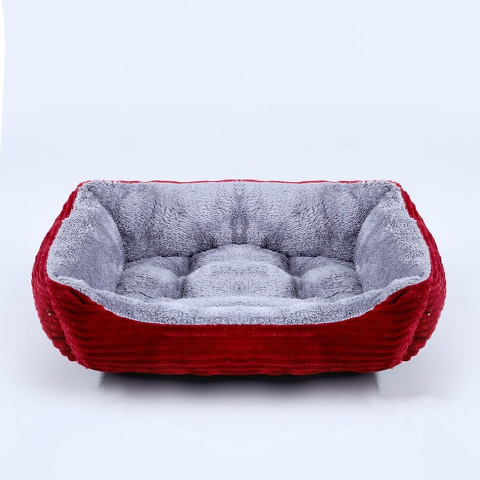 Bed for Dog Cat Pet Square Plush Kennel 0 Barking Bears cat dog bed 02 XS(43X34X12CM) 