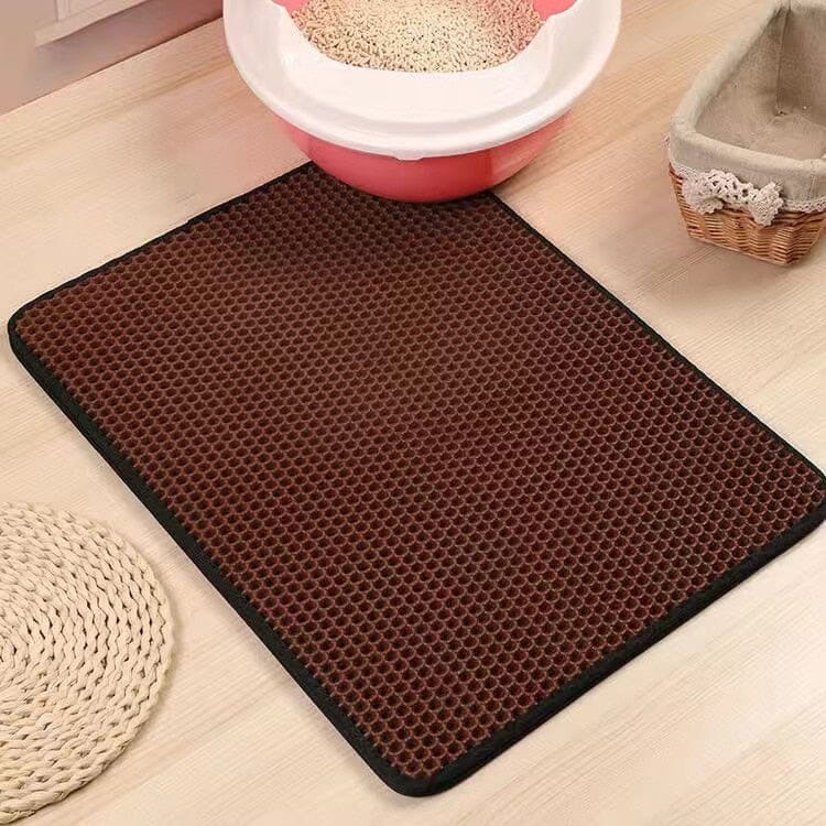 Cat Litter Waterproof Mat 0 Barking Bears Brown 30X30CM 