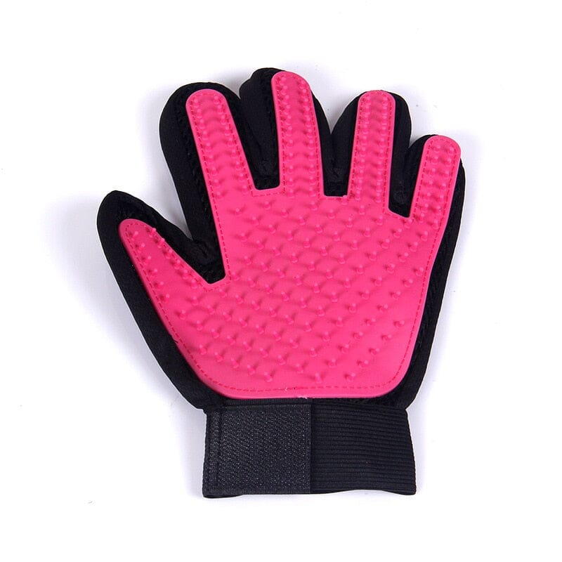 Pet Dog Cat Grooming Gloves 0 Barking Bears pink left 