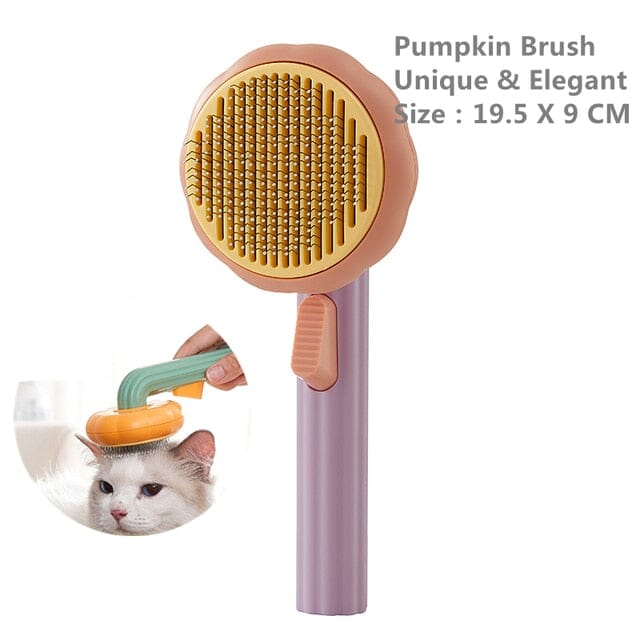 Pumpkin Brush Self Cleaning Slicker Comb 0 My Store Purple 